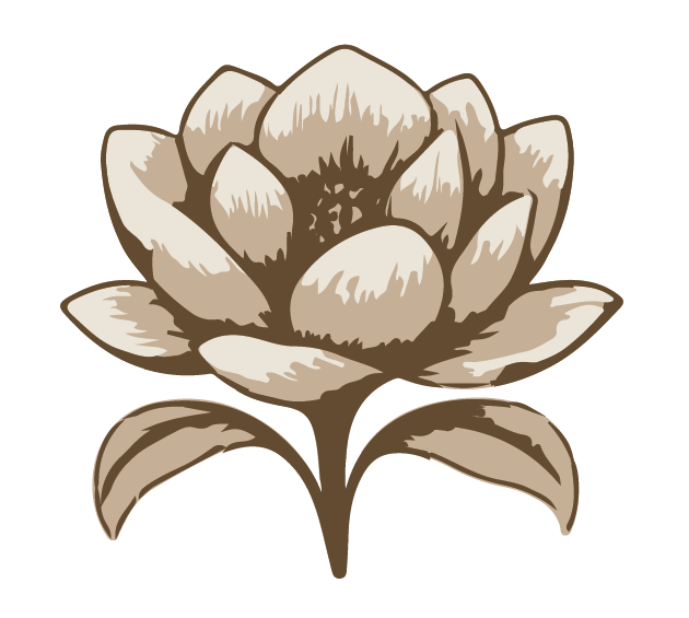 Logo von Morena Tigano, das eine Calicanto-Blume darstellt.